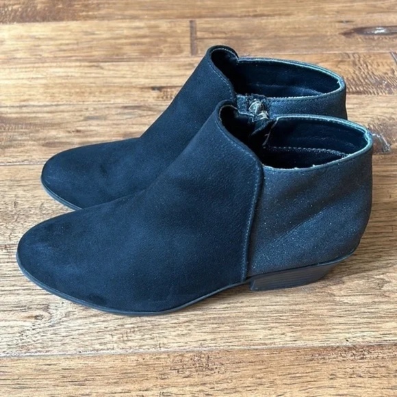 Sam Edelman Black Sparkle Shimmer Vegan Leather Ankle Boots Booties Size 5 - Picture 9 of 13